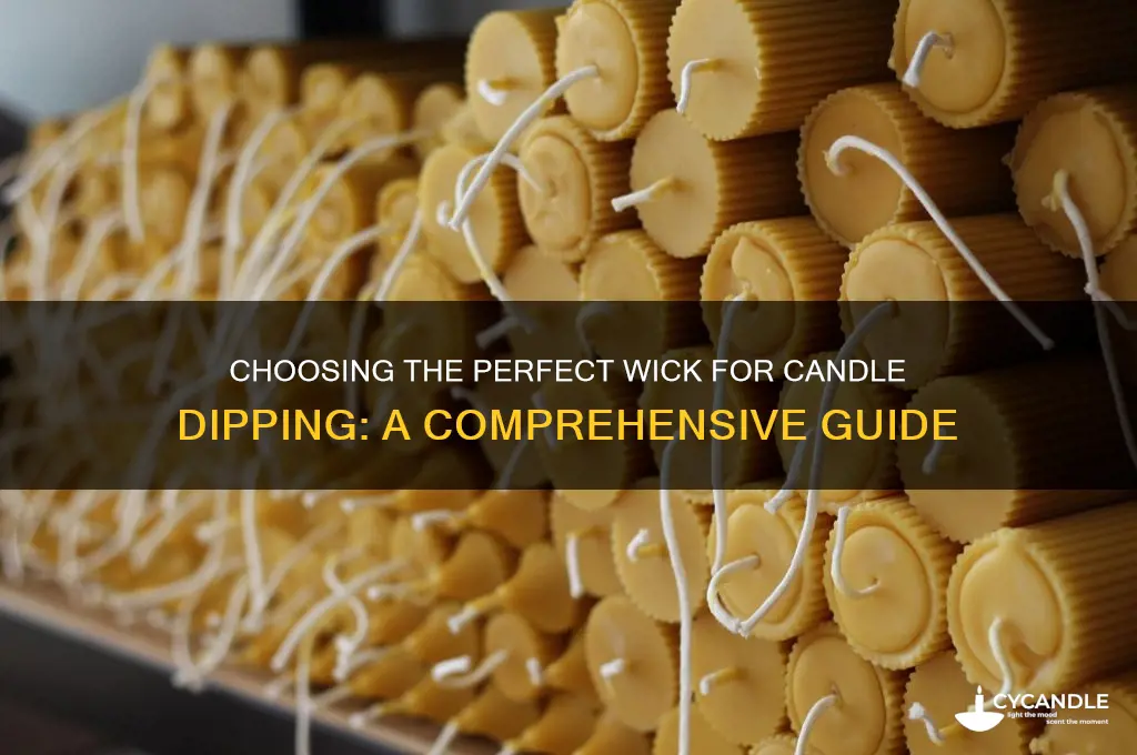 what kind of wick for candle dipping