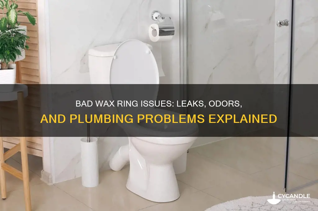 what kinds of problems can a bad wax ring cause