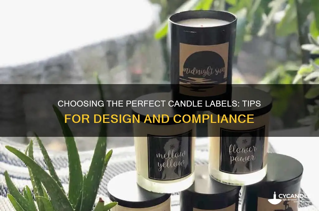 what labels do you use for candles