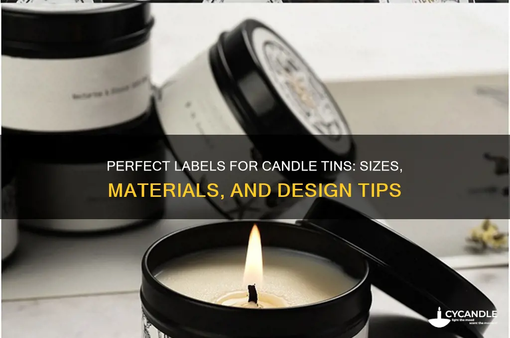 what labels fit around candle tins