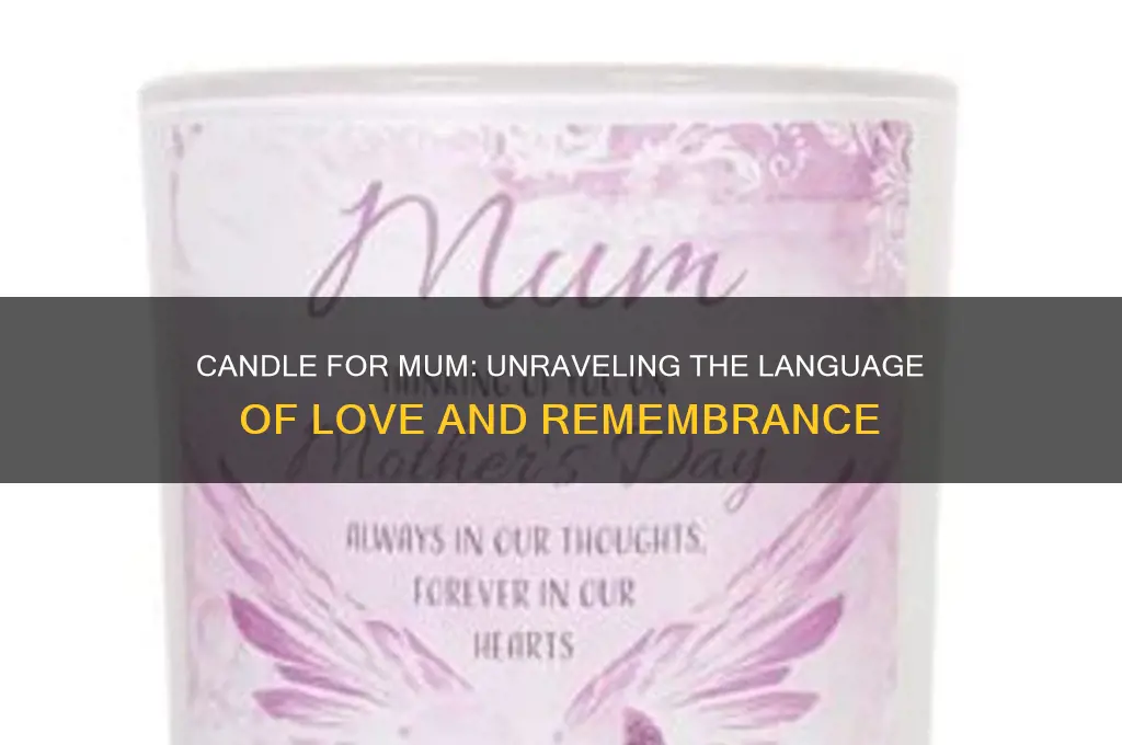 what language is candle for mum