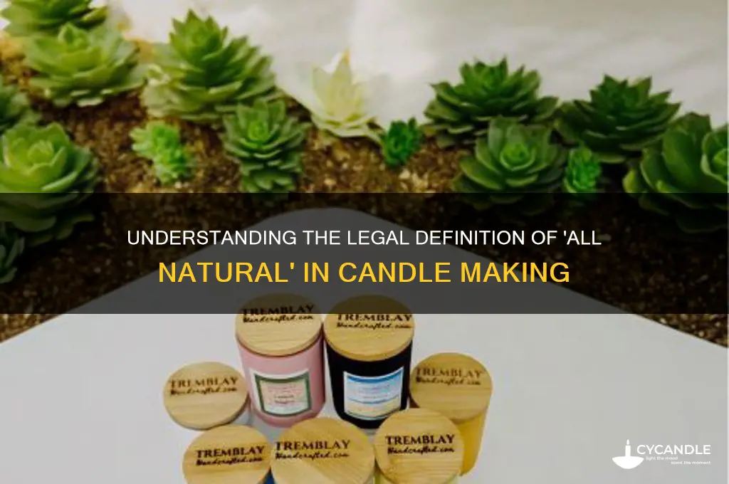 what legally constitutes as all natural candle
