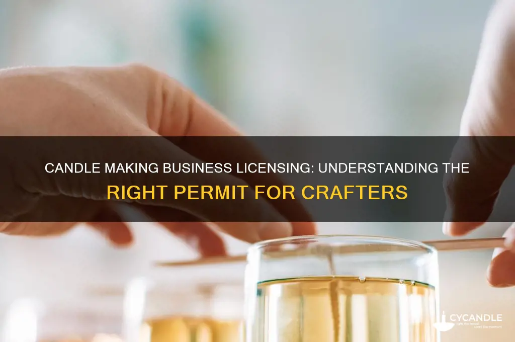 what license does candle making go under
