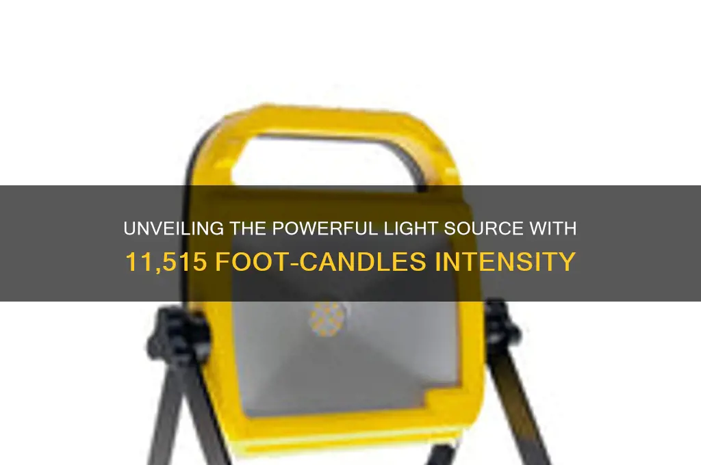 what light source has 11515 foot-candles