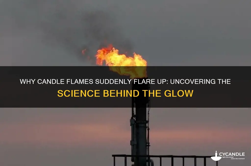 what makes a candle flame flare big