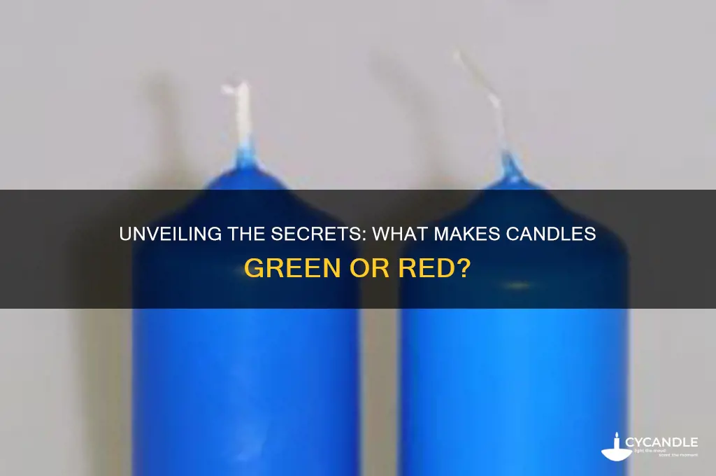 what makes a candle green or red