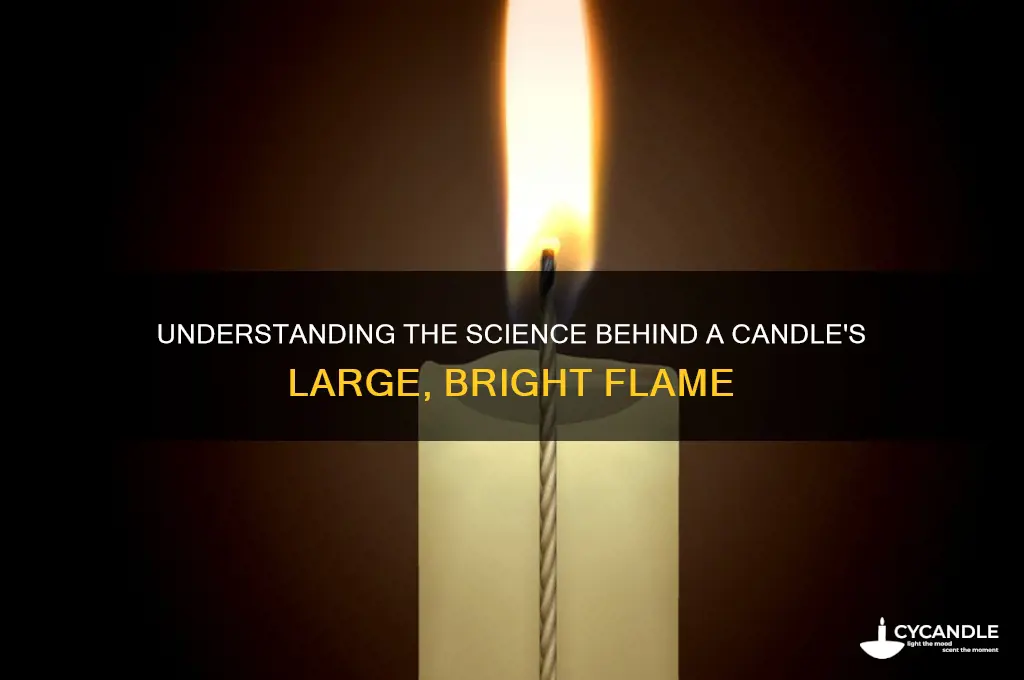 what makes a candle have a big flame