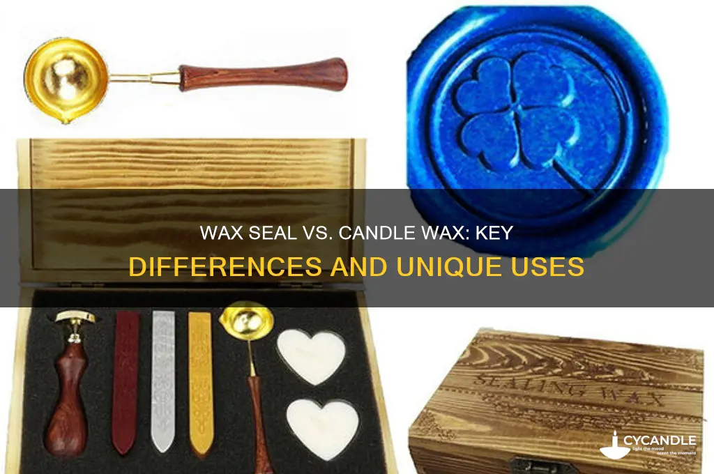 what makes wax seal wax different from candle wax