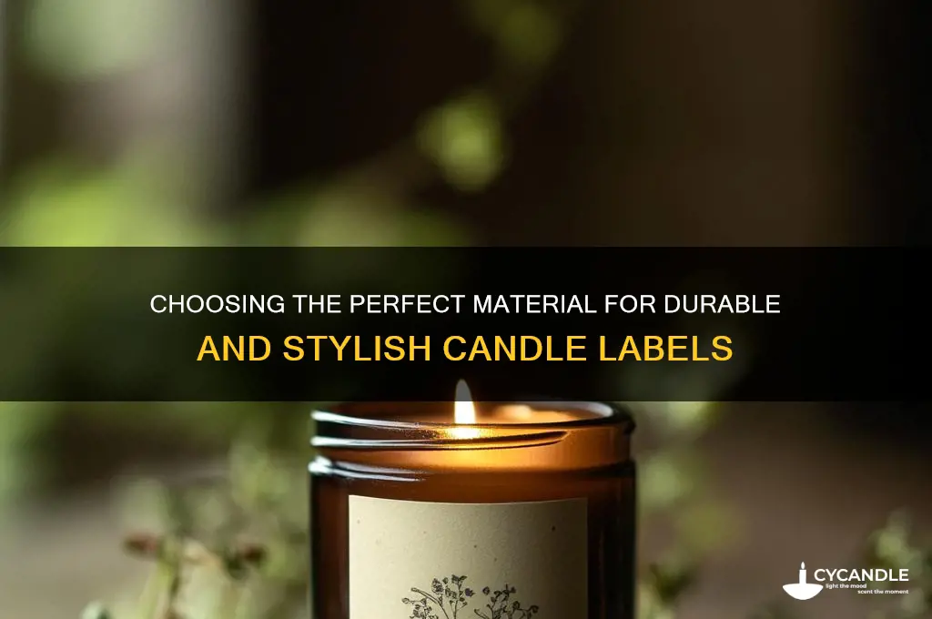 what material should i use for candle labels