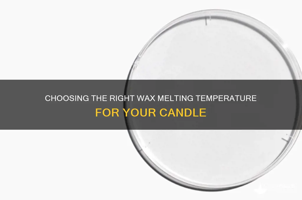 what melting temperature wax should i buy for my candle