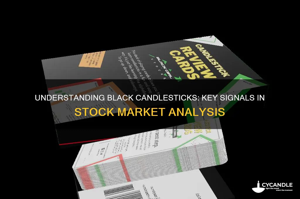 what menas black candle stick in the stock market