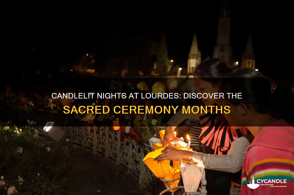 what months are the candle ceremonies at lourdes