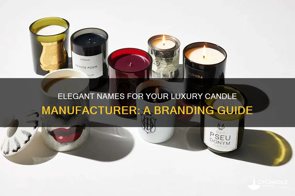 what name can i give to my luxury candle manufacturer