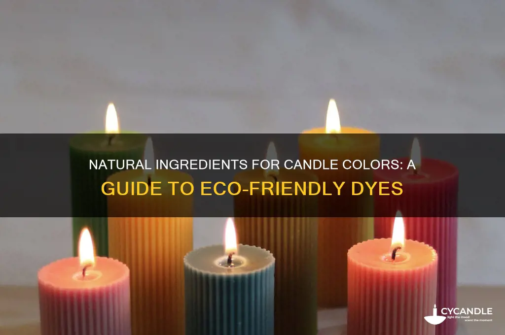 what natural ingredients make certain candle colours