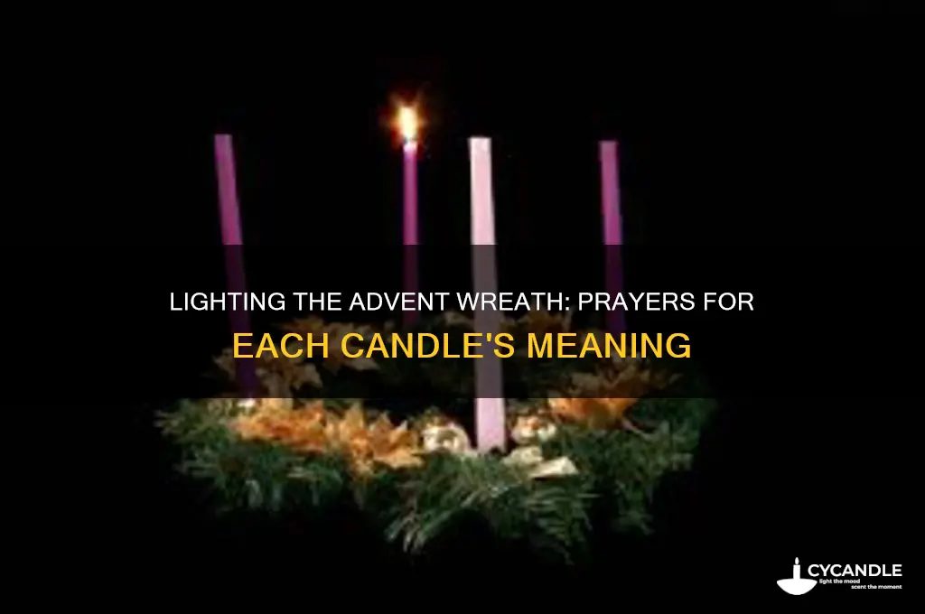 what prayer is said with each advent candle