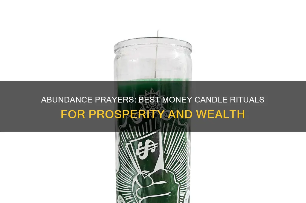 what prayer to use for a money candle