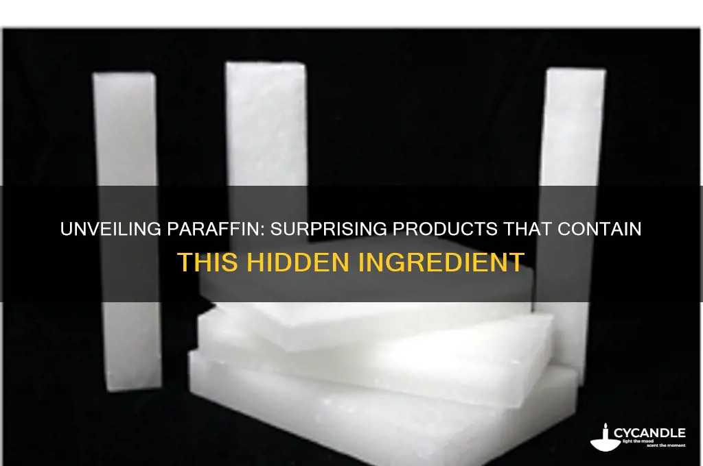 what products contain paraffin