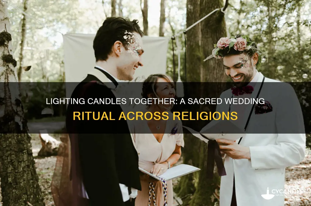 what regilion wedding light candles together