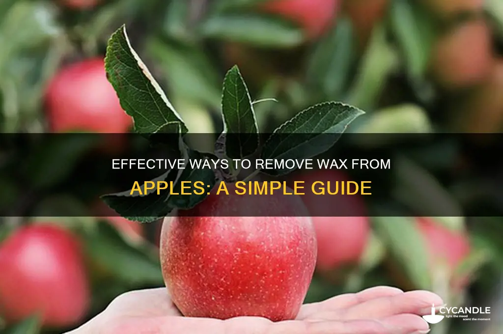 what removes wax from apples
