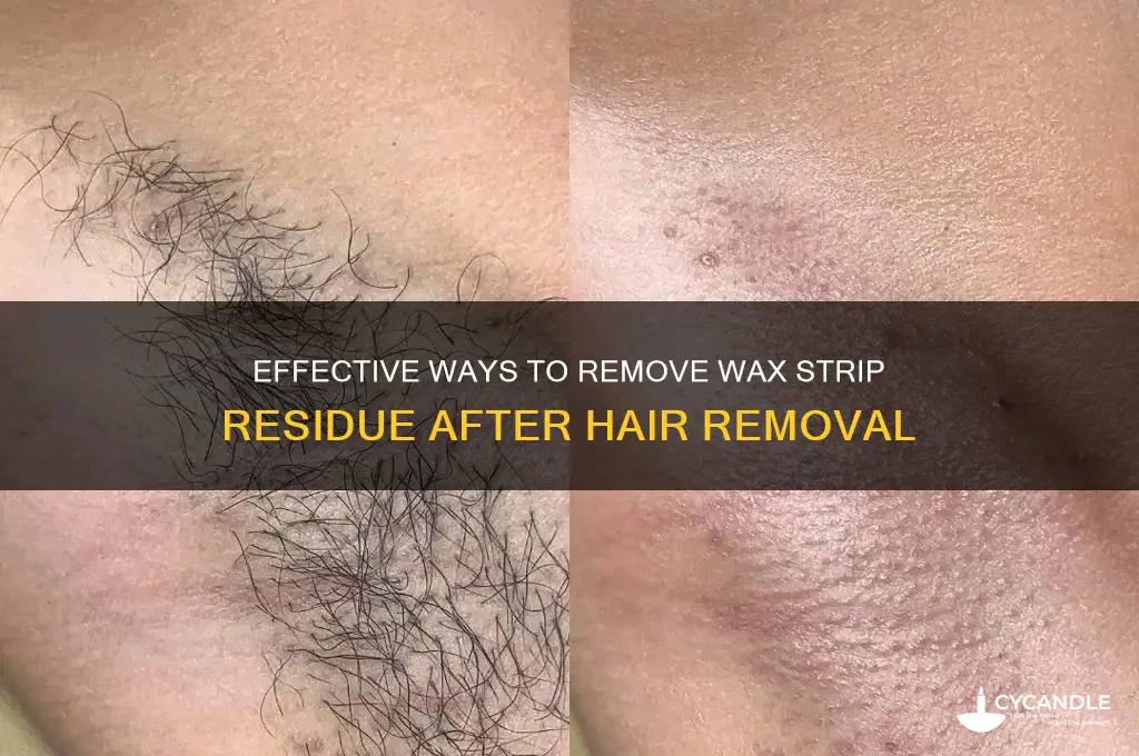 what removes wax strip residue