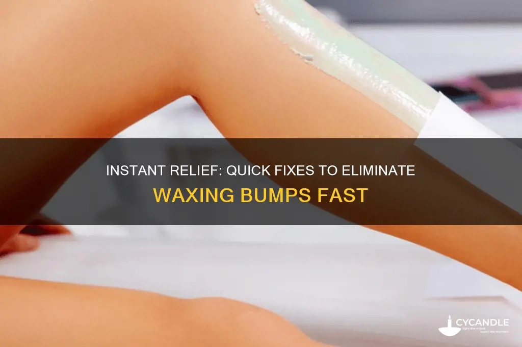 what removes waxing bumps right away