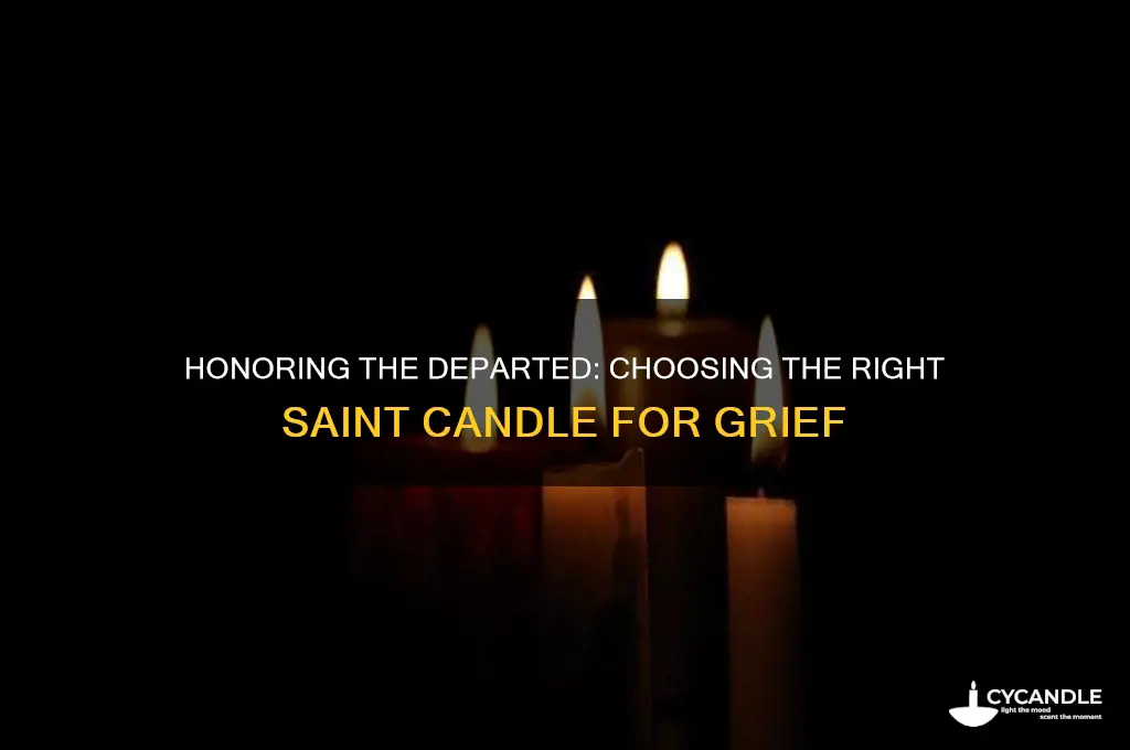 what saint candle do you light when someone dies