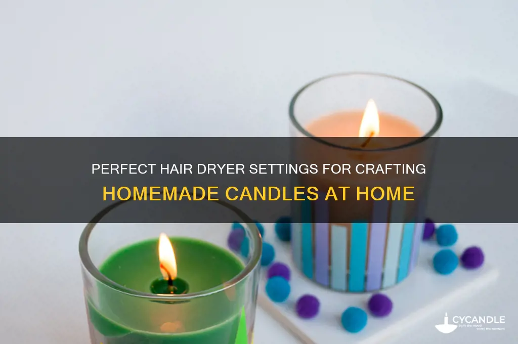 what setting for hair dryer for homemade candles