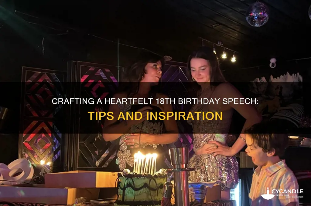 what should be said in 18 candles speech