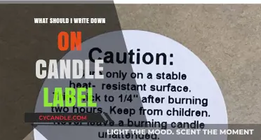 Essential Candle Label Details: Safety, Ingredients, and Usage Guidelines
