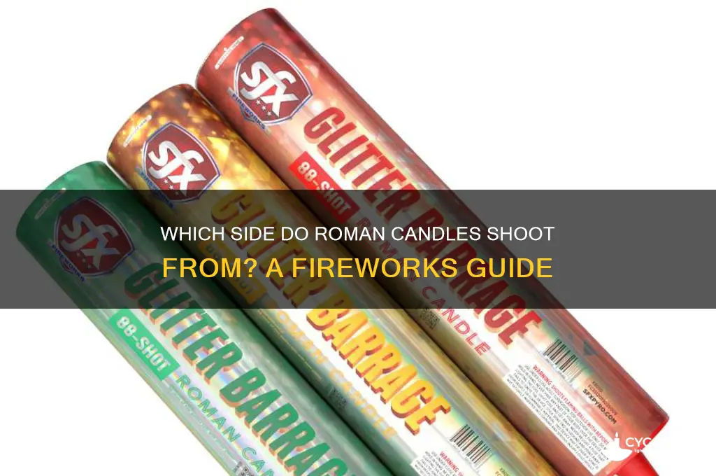 what side do roman candles come out of