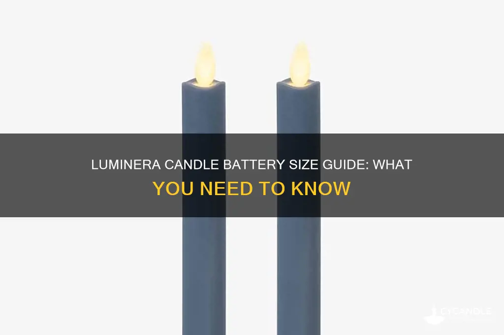 what size batteries does luminera candle use