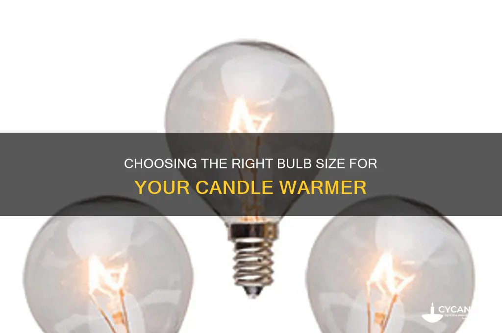what size bulb is in a candle warmer