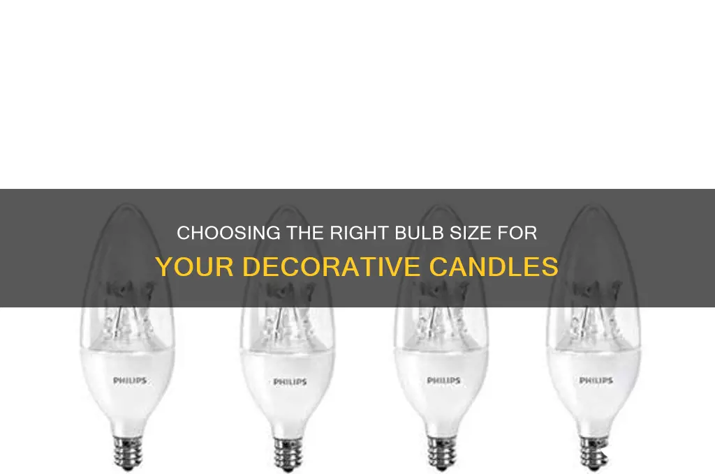 what size bulbs goes in decorative candles