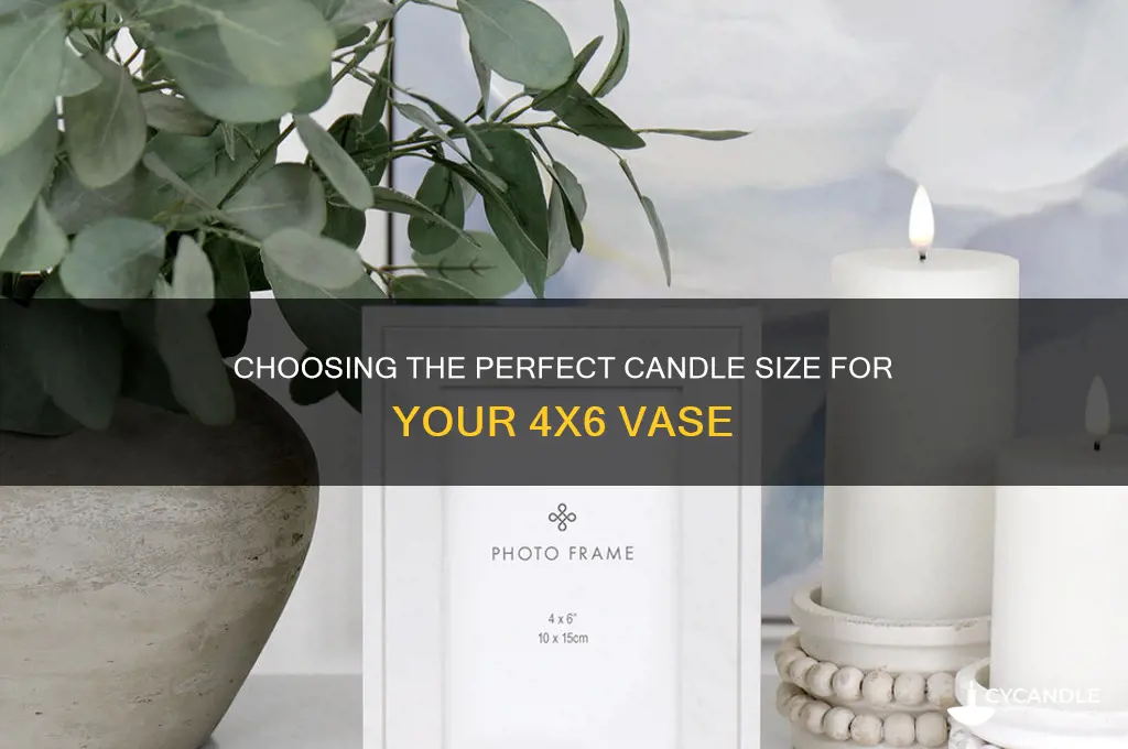 what size candle do you use for a 4x6 vase