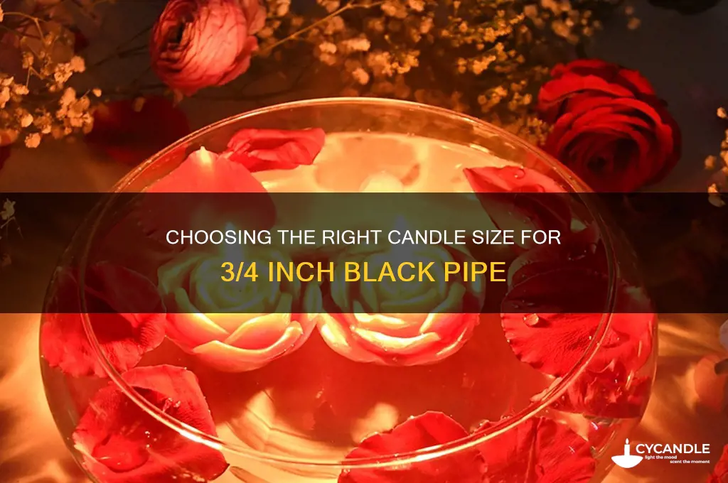 what size candle for 3 4 black pipe