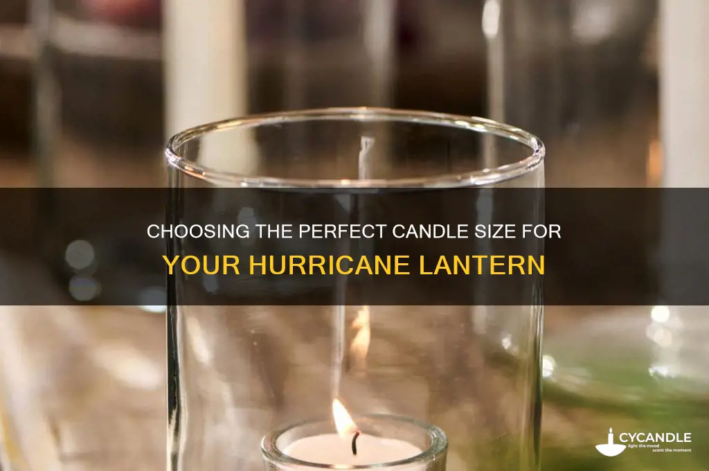 what size candle for hurricane