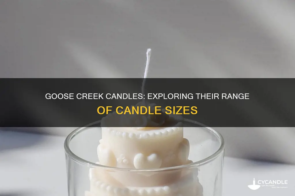 what size candles does goose creek candles sell