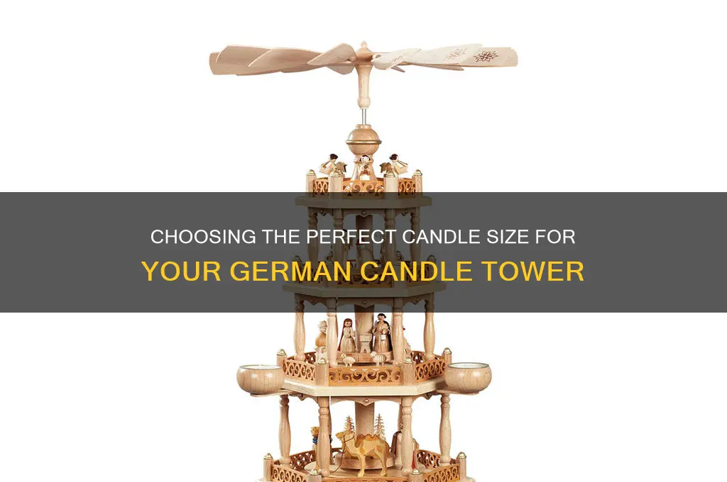 what size candles for german candle tower
