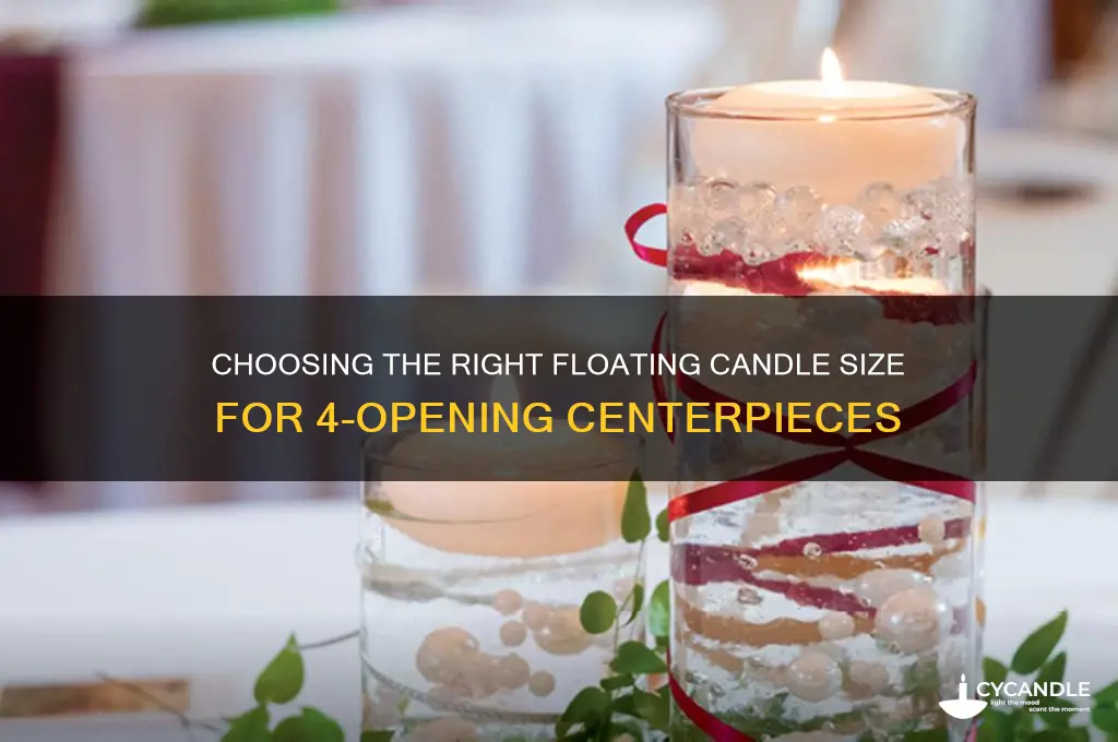 what size floating candle do you use for 4 opening