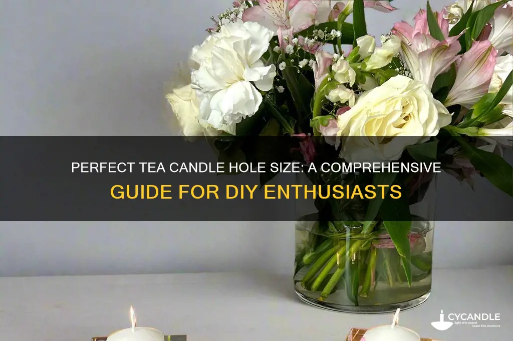 what size hole for tea candles