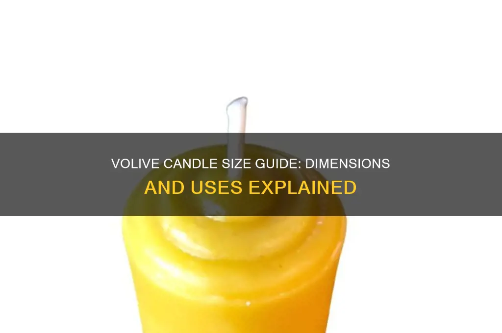 what size is a volive candle