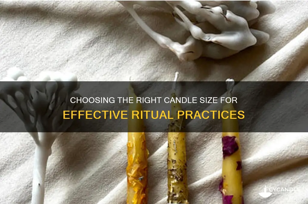 what size of candle to use in ritual