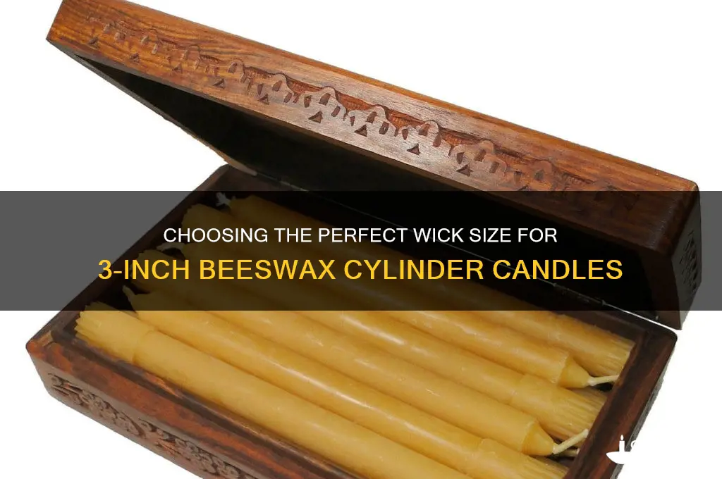 what size wick for 3 inch cylinder beeswax candle