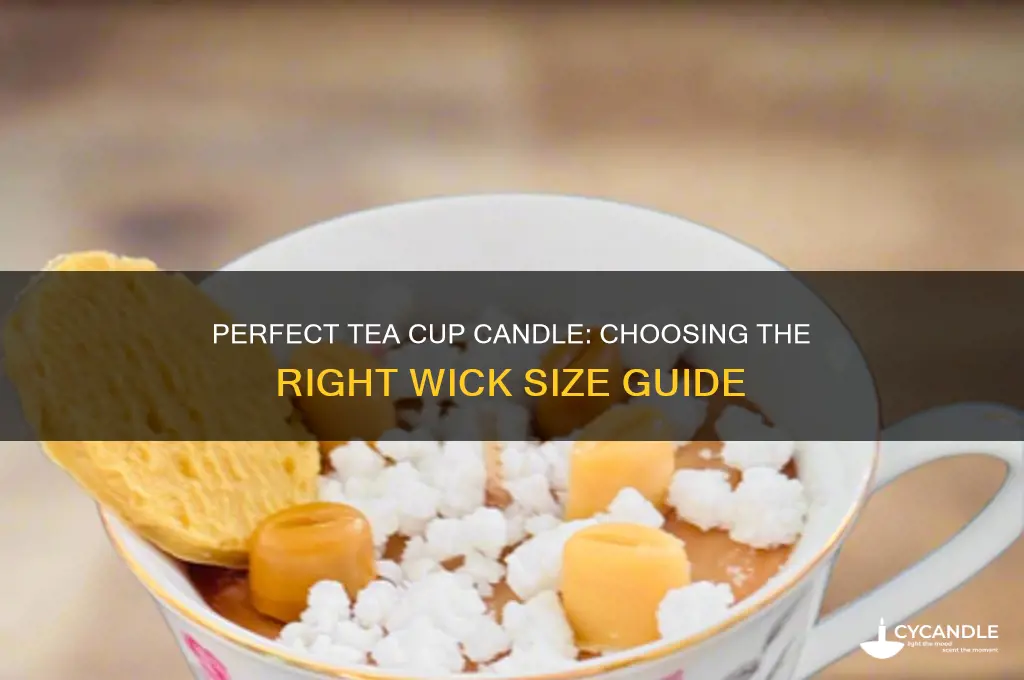 what size wick for a tea cup candle