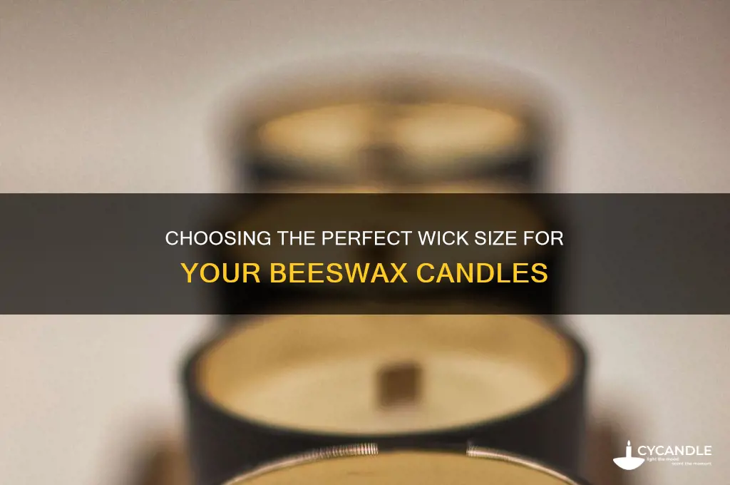 what size wick for beeswax candle