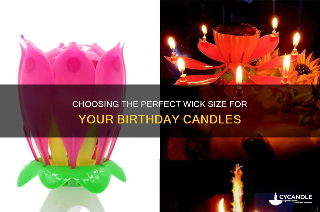 what size wick for birthday candles
