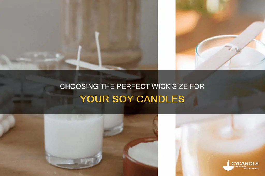 what size wick to use for soy candles