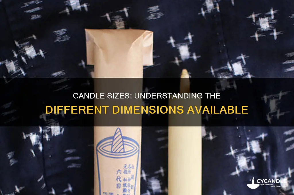 what sizes do candles come in