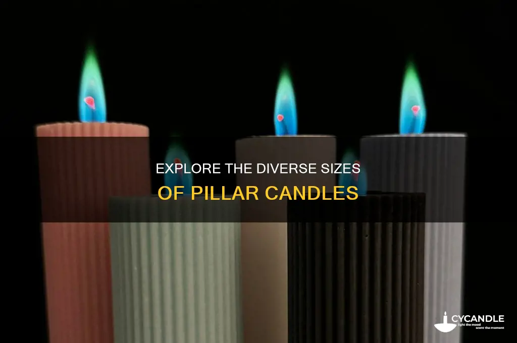 what sizes do pillar candles come in