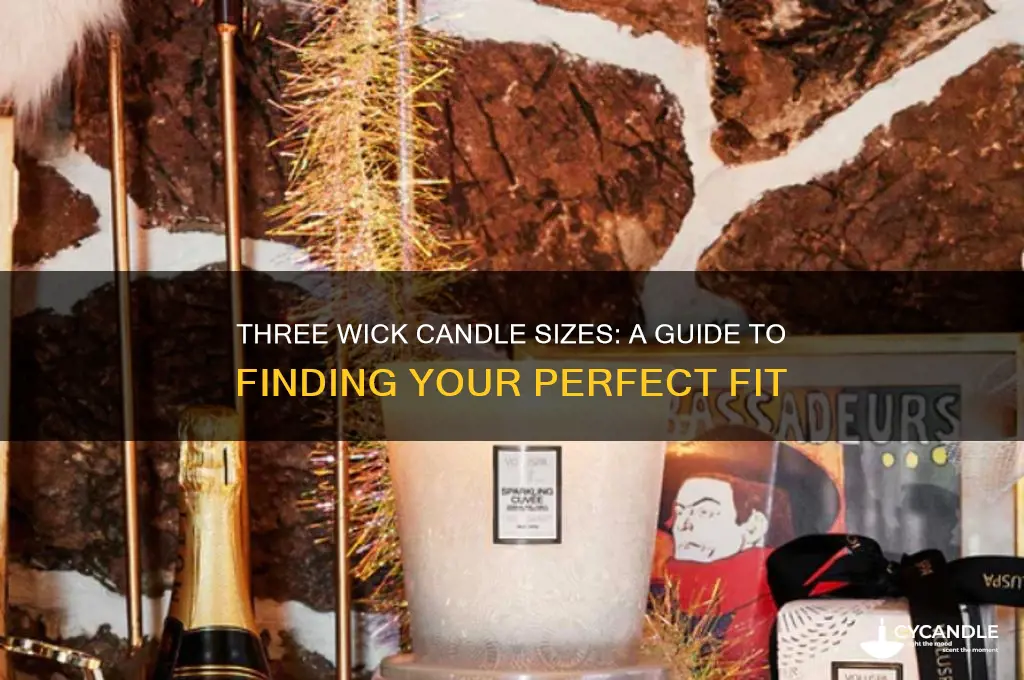what sizes do three wick candles come in